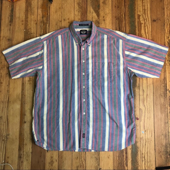 Vintage striped button down shirt - Picture 1 of 5